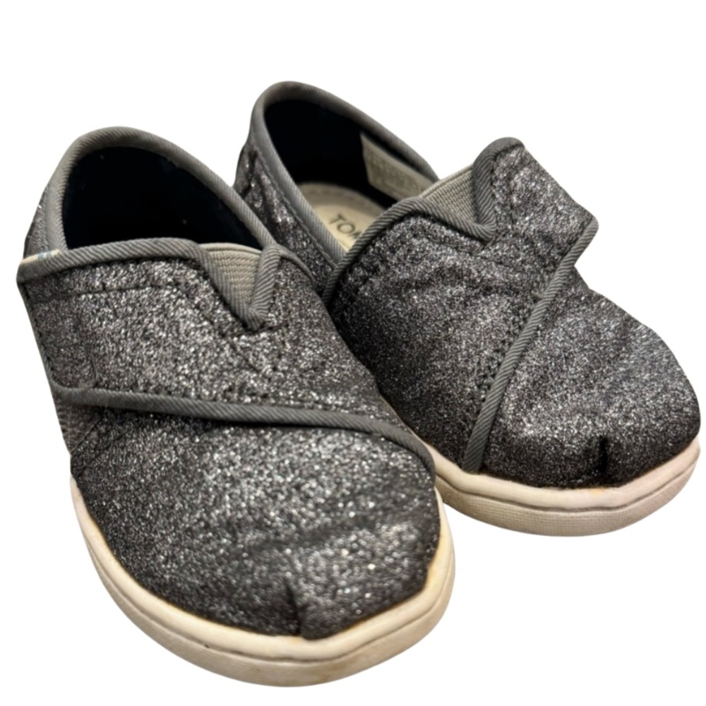 Toms Toddler Slippers- Glitter